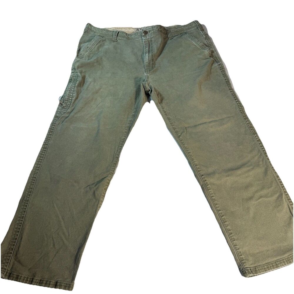 Legendary Outfitters Pants Mens 40x28 Green Canvas Stretch Outdoor Utility